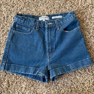 American Apparel High Waisted Cuff Short